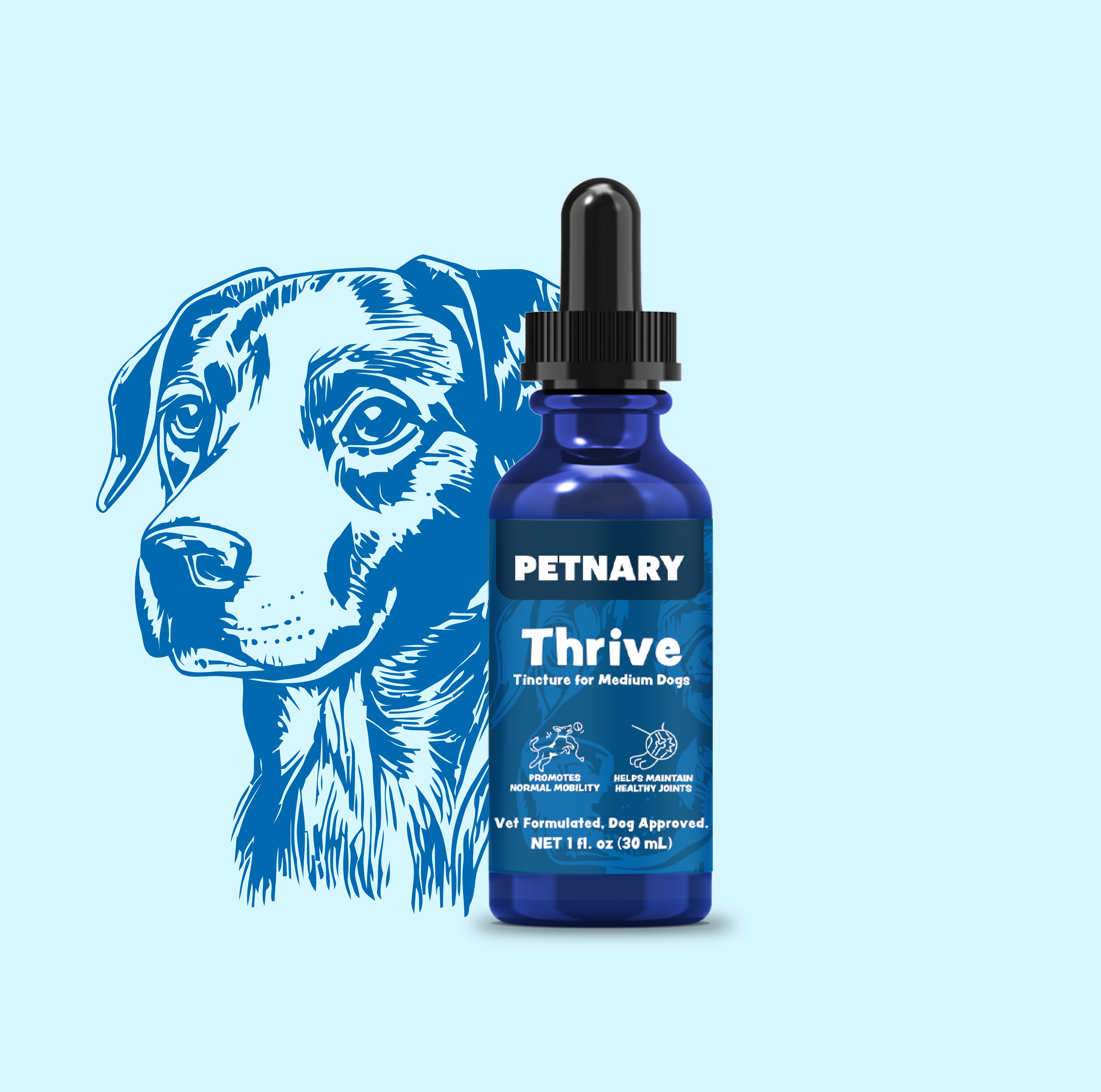 Petnary Thrive | 4-in-1 Daily Vitality Drops – Wild Alaskan Salmon Oil & Metabolic C8 Complex